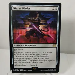 MTG: Magic the Gathering Final Fantasy #108/585: Ninja’s Blades - Rare - Image 1