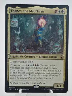 Thanos, the Mad Titan 233 Mythic Marvel Super Heroes Magic: The Gathering NM - Image 1