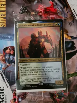 MTG PROMO Captain America Living Legend Card Marvel Super Heroes Box Lunch 2026 - Image 1