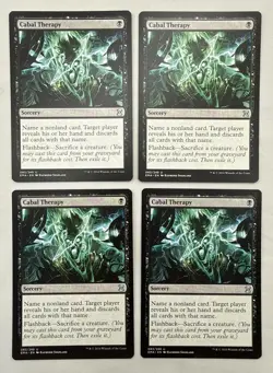 Cabal Therapy x4 MTG Eternal Masters 4x Magic Excellent Light Play EX LP - Image 1