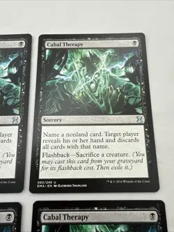 Cabal Therapy x4 MTG Eternal Masters 4x Magic Excellent Light Play EX LP - Image 3
