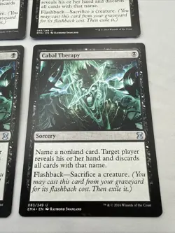 Cabal Therapy x4 MTG Eternal Masters 4x Magic Excellent Light Play EX LP - Image 4