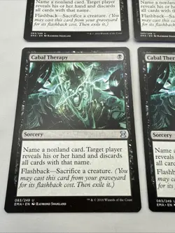 Cabal Therapy x4 MTG Eternal Masters 4x Magic Excellent Light Play EX LP - Image 5