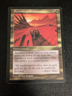 MTG Squandered Resources - LP - Visions - Image 1
