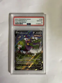 Pokemon TCG Tornadus V Sword & Shield - Chilling Reign 185/198 Full Art PSA 10 - Image 1