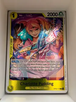 OP03-112 Charlotte Pudding English R One Piece TCG Card Game - Image 1