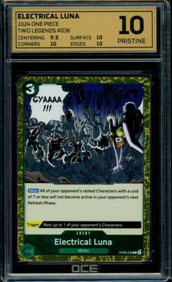 2024 One Piece TWO LEGENDS #036 Electrical Luna Graded OCE 10 Pristine - Image 1