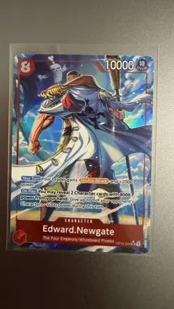 One Piece TCG Edward.Newgate (Alt Art) OP16-003 SR The Time of Battle NM - Image 1