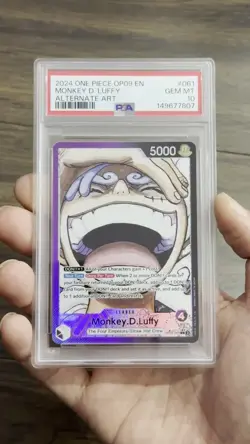 One Piece Monkey.D.Luffy OP09-061 Alternative Art Leader English PSA 10 - Image 2