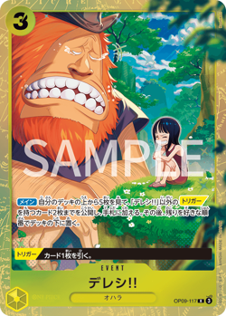 One Piece Card OP09-117 - Dareshi! R - Parallel Promo JAP OP- PREORDER - Image 1