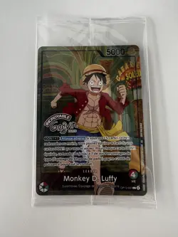 Carte One Piece TCG – Monkey D. Luffy OP13-001 – Musee Grevin Paris Exclusive Pr - Image 1