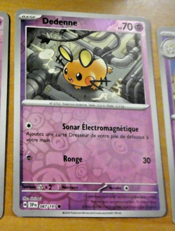 POKEMON ETINCELLES DEFERLANTES CARD REVERSE HOLO CARTE DEDENNE 087/191 FR M - Image 1