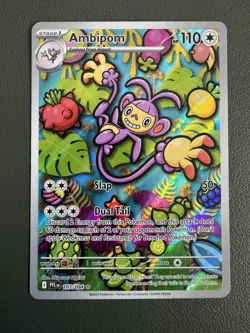 Ambipom 107/094 Me02: Phantasmal Flames Illustration Rare Holo Pokemon TCG NM - Image 1