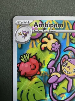 Ambipom 107/094 Me02: Phantasmal Flames Illustration Rare Holo Pokemon TCG NM - Image 2