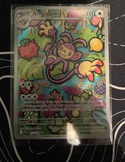 Pokemon TCG Ambipom 107/094 Me02: Phantasmal Flames Illustration Rare Holo - Image 1