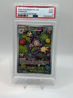 Pokemon Ambipom Illustration Rare Holo Me02 Phantasmal Flames 107/094 PSA 9 2025 - Image 1