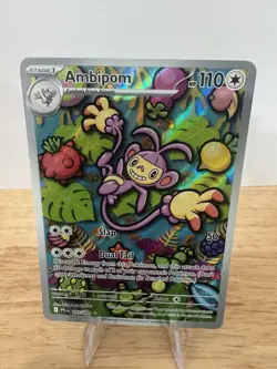 Pokemon Ambipom Holo Illustration Rare 107/094 Me02: Phantasmal Flames HP 110 - Image 1