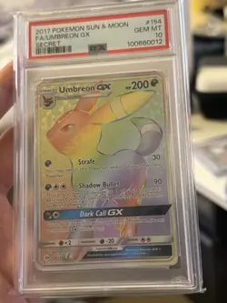 Pokemon Umbreon GX Secret PSA 10 GEM MINT Sun & Moon #154 - Image 1