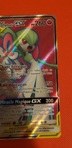 Gardevoir & Sylveon GX 204/214 Secret Rare Full Art Tag Team Pokemon card French - Image 2