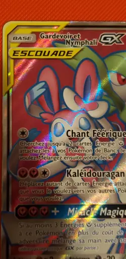 Gardevoir & Sylveon GX 204/214 Secret Rare Full Art Tag Team Pokemon card French - Image 3