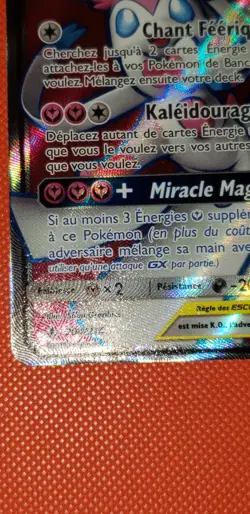 Gardevoir & Sylveon GX 204/214 Secret Rare Full Art Tag Team Pokemon card French - Image 4