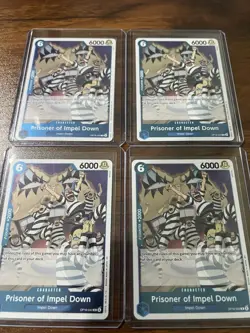 One Piece TCG - Playset - 4x “Prisoner Of impel down” OP-16 - 042 - Foil Card - - Image 1