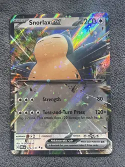 Snorlax Ex 76/131 Prismatic Evolutions Pokemon TCG Card Double Rare Holo - Image 1