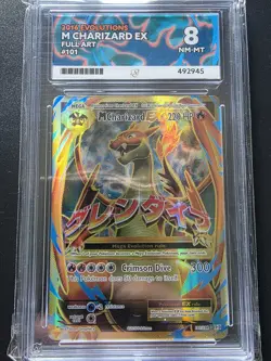 M Charizard EX - 101/108 - Evolutions - Full Art - Pokemon Holo - Graded ACE 8 - Image 1