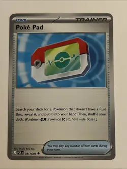 Pokemon Perfect Order Poke Pad 081/088 Non Holo Uncommon Card NM - Image 1