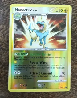 Manectric 11/127 Platinum Pokemon Reverse Holo Card NM - Image 1