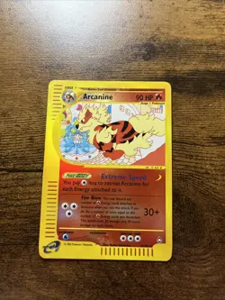 Arcanine 2/147 Aquapolis 2002 Reverse Holo Rare Pokemon Card - Image 1