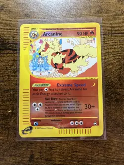 Arcanine 2/147 Aquapolis 2002 Reverse Holo Rare Pokemon Card - Image 3