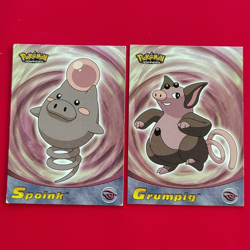 Topps Pokemon Advanced Spoink #79 & Grumpig #38 2-Card Lot - Image 1