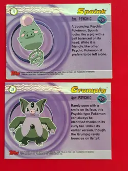 Topps Pokemon Advanced Spoink #79 & Grumpig #38 2-Card Lot - Image 4