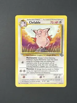 NM Clefable Non Holo Jungle 17/64 Regular Pokemon Card - Image 3