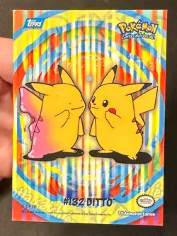 #132 Ditto [Pikachu] 2000 Topps Pokemon TV Animation Series 2 Pokemon Card - VLP - Image 3