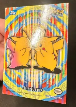 #132 Ditto [Pikachu] 2000 Topps Pokemon TV Animation Series 2 Pokemon Card - VLP - Image 4