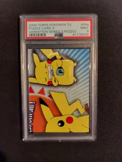 PSA 9 Puzzle Card 4 Topps Animation Series 3 - Image 1