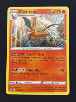 Charizard 010/078 - Pokemon GO - Lightly Played LP Holo Rare Pokemon Card - Image 1