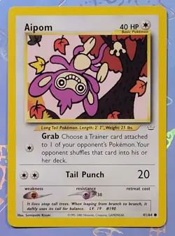 Aipom 41/64 Neo Revelation Pokemon Card NM - Image 1