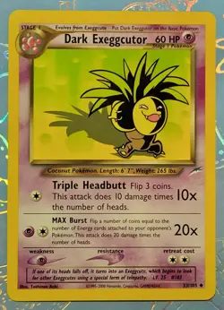 Dark Exeggcutor 33/105 Neo Destiny Pokemon Card NM - Image 1