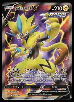 Zeraora V 165/198 Ultra Rare Chilling Reign Pokemon Card - Image 1