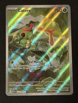 Caterpie 172/165 Illustration Rare Scarlet & Violet 151 Holo Pokemon Card Mint - Image 1