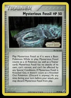 Pokemon Card - Mysterious Fossil Legend Maker 79/92 Reverse Holo Common Stamped - Image 1