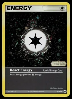 Pokemon Card - React Energy Legend Maker 82/92 Reverse Holo Uncommon Stamped - Image 1