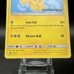 Ash's Pikachu SM113 Black Star Promo Pokemon Card - Image 3