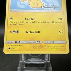 Ash's Pikachu SM113 Black Star Promo Pokemon Card - Image 4