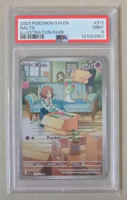 2023 POKEMON SVI EN-SCARLET & VIOLET #211 RALTS ILLUSTRATION RARE - Image 1