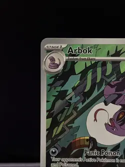 Pokemon TCG Arbok Card Temporal Forces Holo Illustration Rare Full Art 176/162 - Image 2