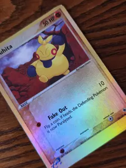 Makuhita Reverse Holo - 2003 Pokemon TCG Card EX Ruby & Sapphire 58/109 - DMG - Image 3